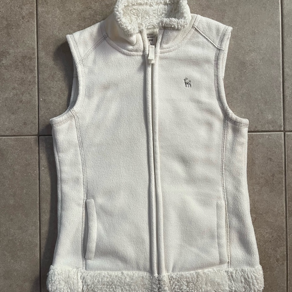 Fleece And Sherpa Ivory Vest Kids Girls Large